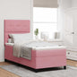 Boxspring Bed Met Matras Fluweel Roze
