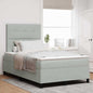 Boxspring Bed Met Matras Fluweel Lichtgrijs