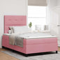 Boxspring Bed Met Matras Fluweel Roze