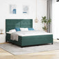 Boxspring Bed Met Matras Fluweel Donkergroen