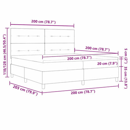 Boxspring Bed Met Matras Fluweel Donkergroen