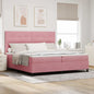 Boxspring Bed Met Matras Fluweel Roze