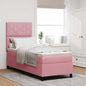 Boxspring Bed Met Matras Fluweel Roze