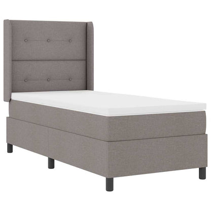 Boxspring Bed Met Matras Met Hoofdeinde Stof Taupe