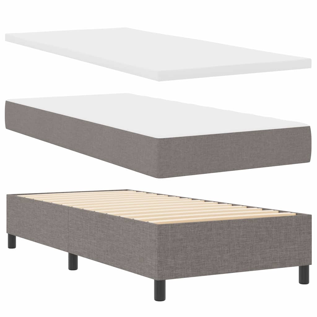 Boxspring Bed Met Matras Met Hoofdeinde Stof Taupe
