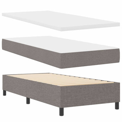 Boxspring Bed Met Matras Met Hoofdeinde Stof Taupe