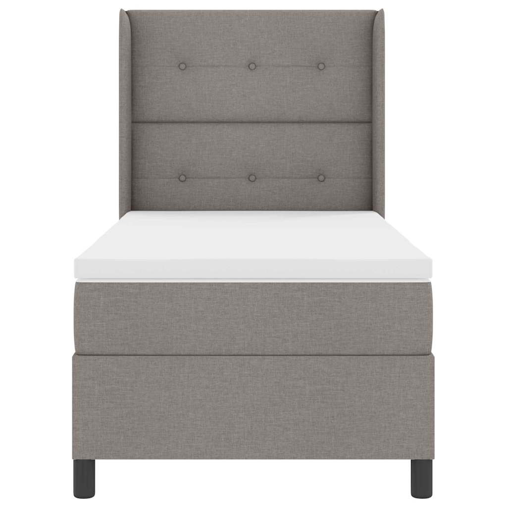 Boxspring Bed Met Matras Met Hoofdeinde Stof Taupe