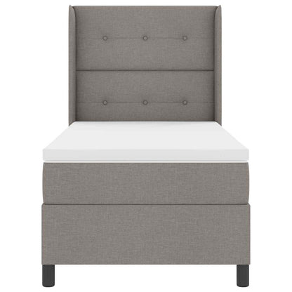 Boxspring Bed Met Matras Met Hoofdeinde Stof Taupe