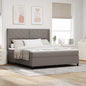 Boxspring Bed Met Matras Met Hoofdeinde Stof Taupe
