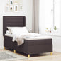 Boxspring Bed Met Matras Bruin Stof Donkerbruin