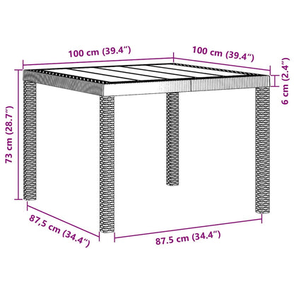 Tuin Eetset 5 Pcs Polt Riet