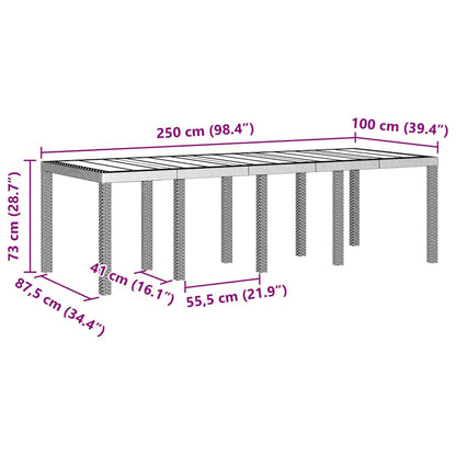 Tuin Eetset 9 Pcs Polt Riet