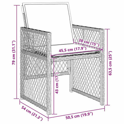 Tuin Eetset 5 Pcs Poly Rattan
