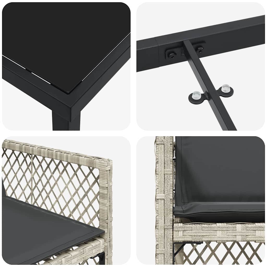 Tuin Eetset 5 Pcs Poly Rattan