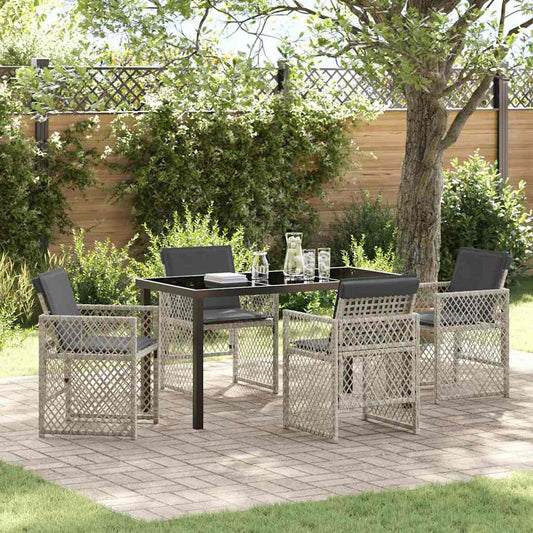 Tuin Eetset 5 Pcs Poly Rattan