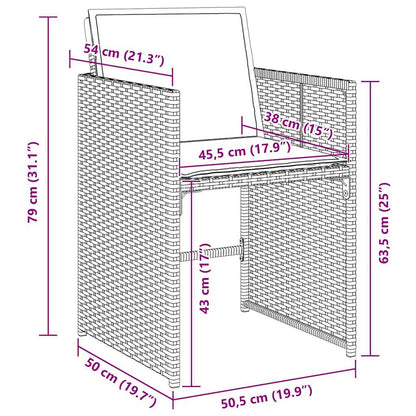 Tuin Eetset 5 Pcs Poly Rattan