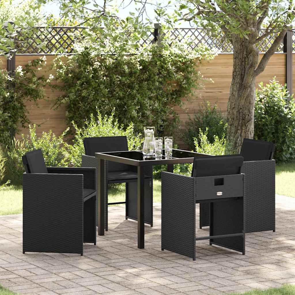 Tuin Eetset 5 Pcs Poly Rattan
