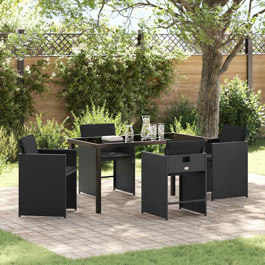 Tuin Eetset 5 Pcs Poly Rattan