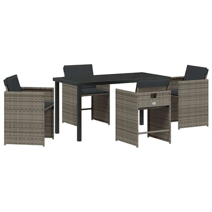 Tuin Eetset 5 Pcs Poly Rattan