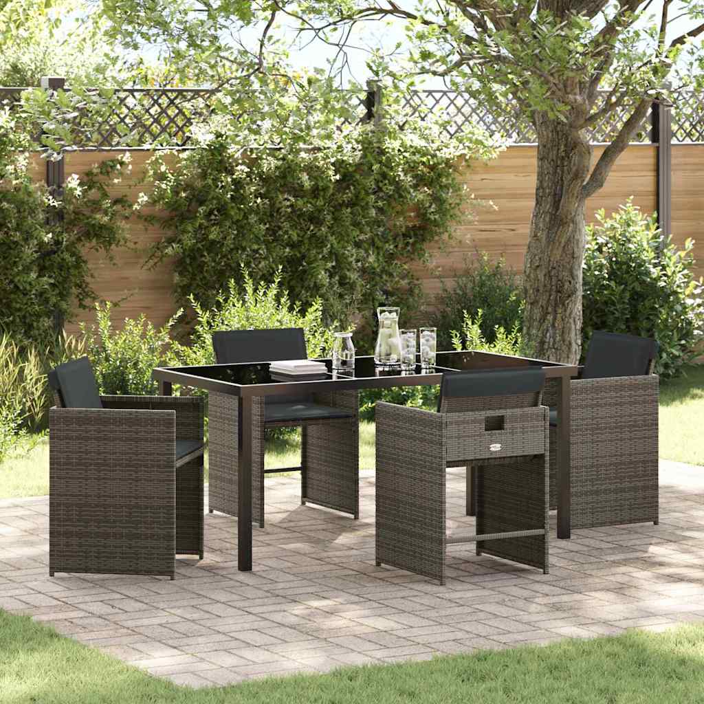 Tuin Eetset 5 Pcs Poly Rattan