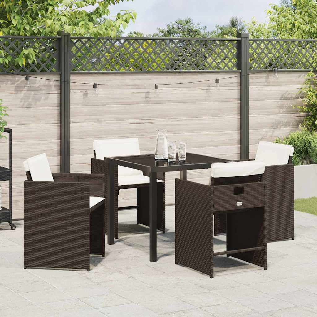 Tuin Eetset 5 Pcs Poly Rattan