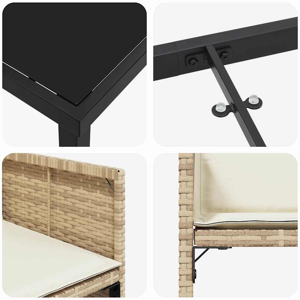 Tuin Eetset 5 Pcs Poly Rattan