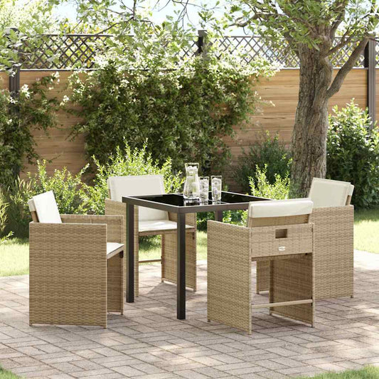 Tuin Eetset 5 Pcs Poly Rattan