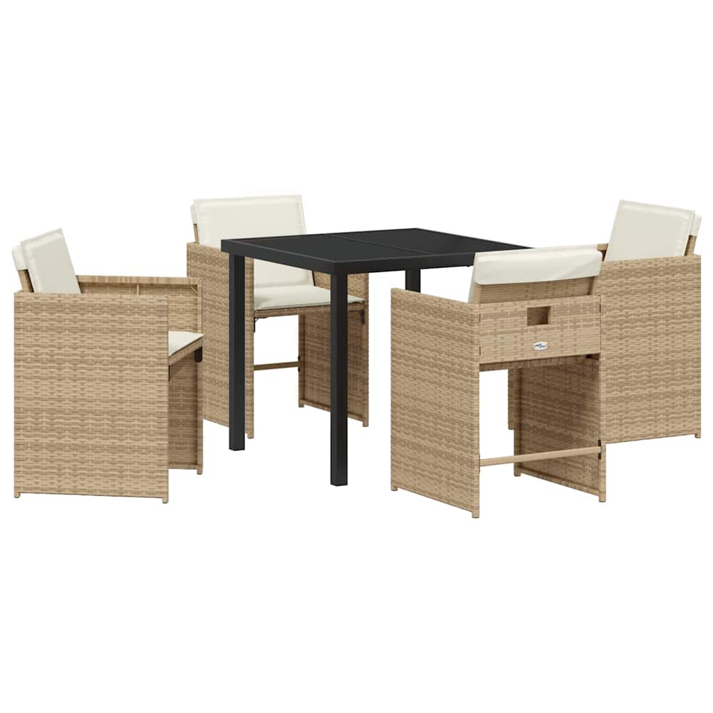 Tuin Eetset 5 Pcs Poly Rattan