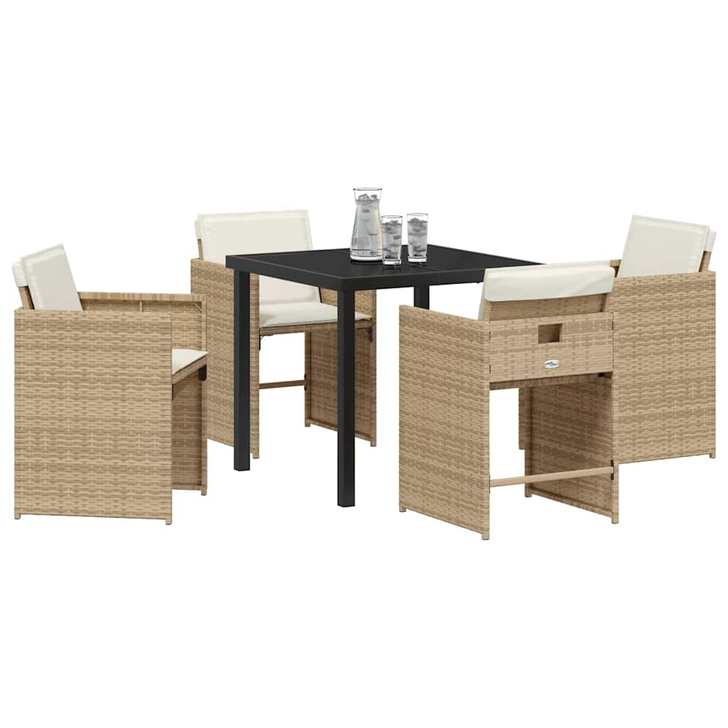 Tuin Eetset 5 Pcs Poly Rattan