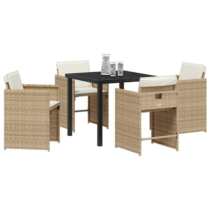 Tuin Eetset 5 Pcs Poly Rattan