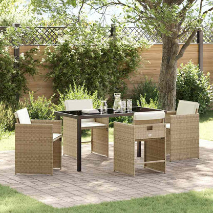 Tuin Eetset 5 Pcs Poly Rattan
