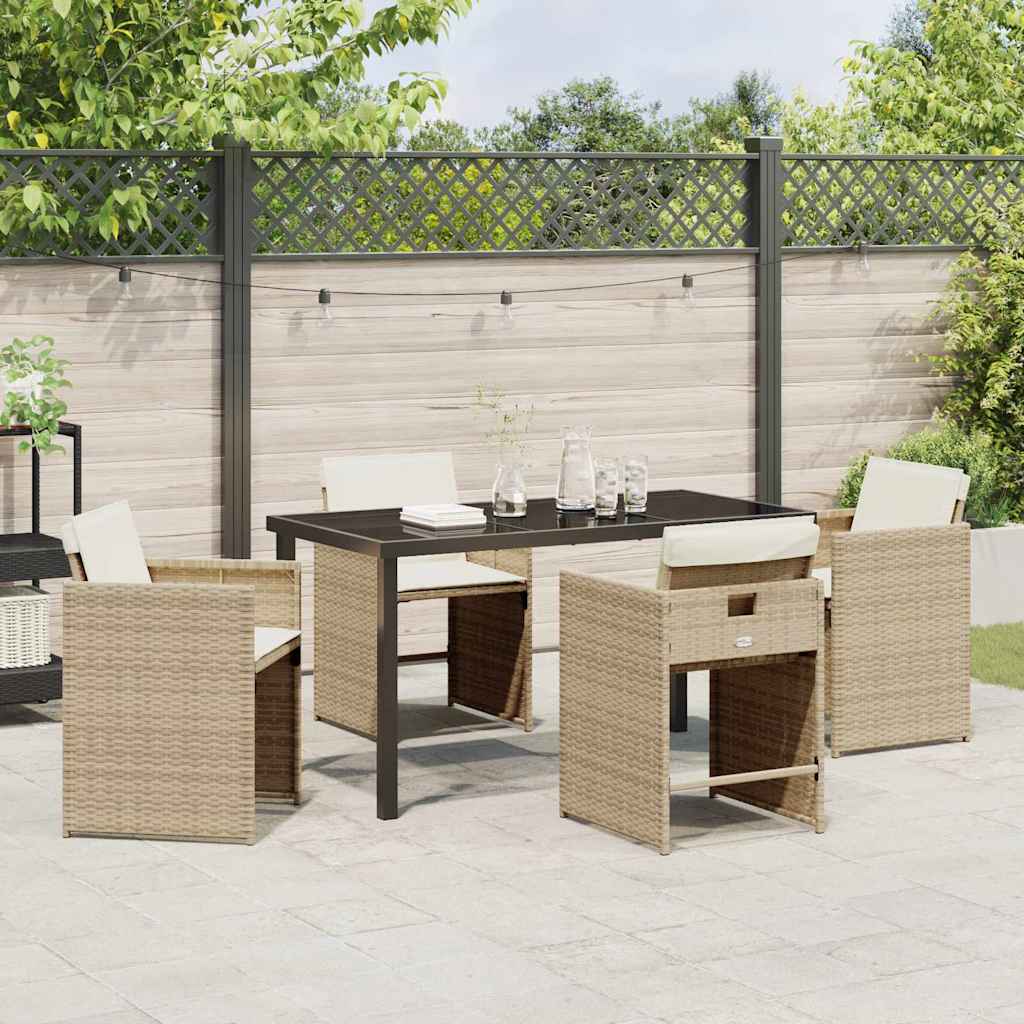 Tuin Eetset 5 Pcs Poly Rattan