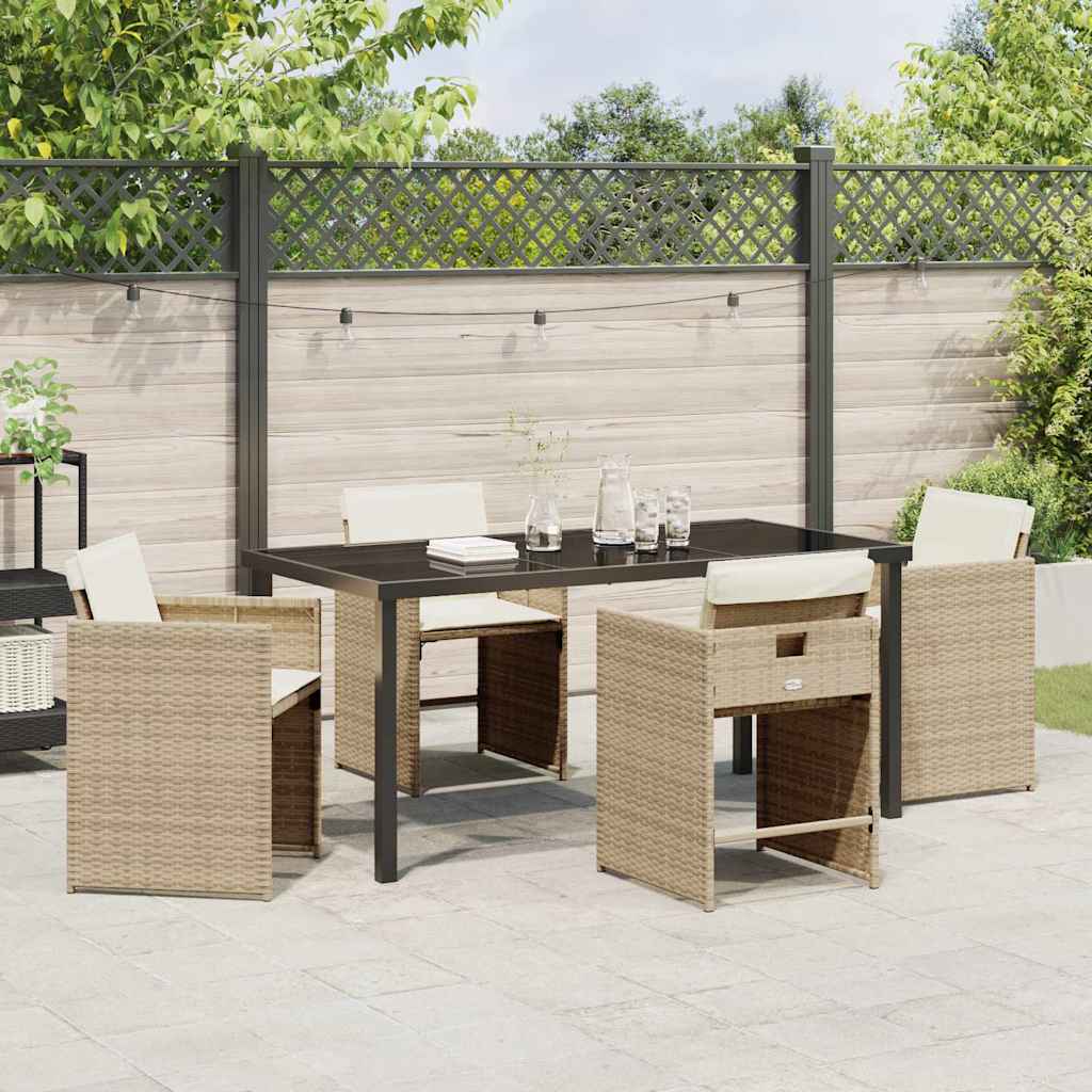 Tuin Eetset 5 Pcs Poly Rattan
