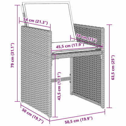 Tuin Eetset 5 Pcs Poly Rattan