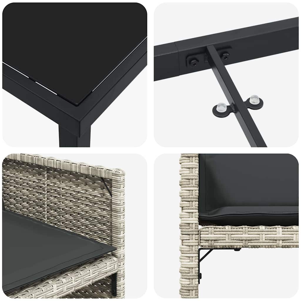 Tuin Eetset 5 Pcs Poly Rattan