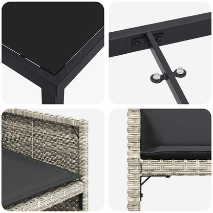 Tuin Eetset 5 Pcs Poly Rattan