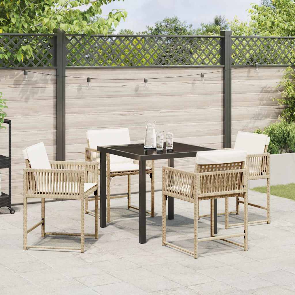 Tuin Eetset 5 Pcs Poly Rattan