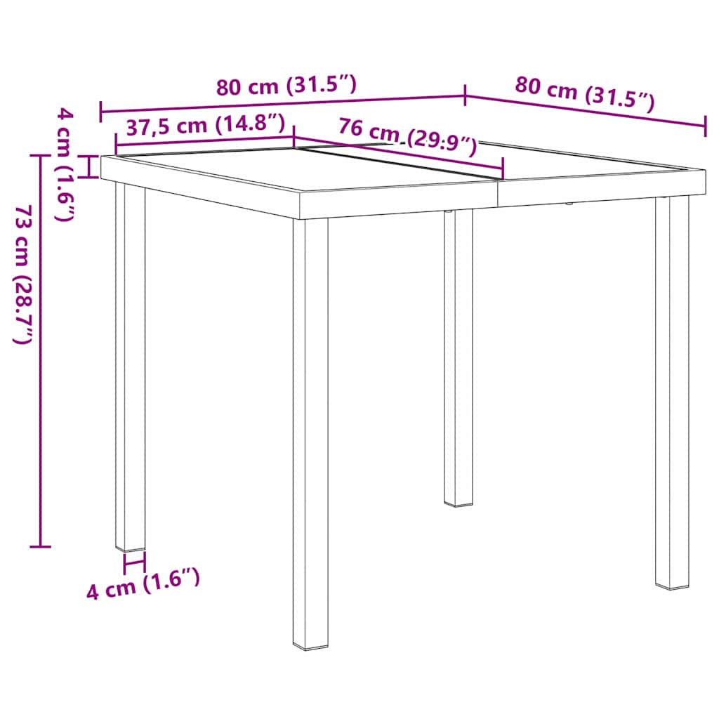 Tuin Eetset 5 Pcs Poly Rattan