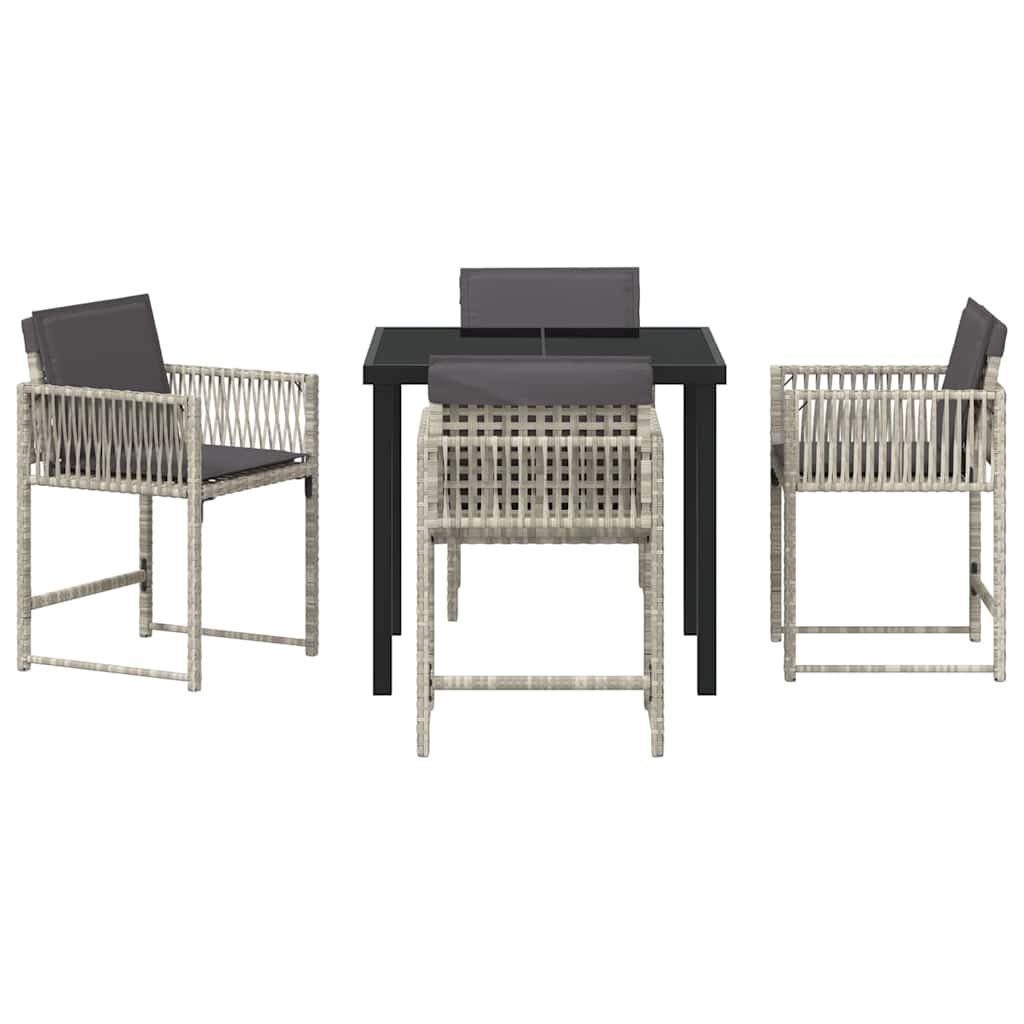 Tuin Eetset 5 Pcs Poly Rattan