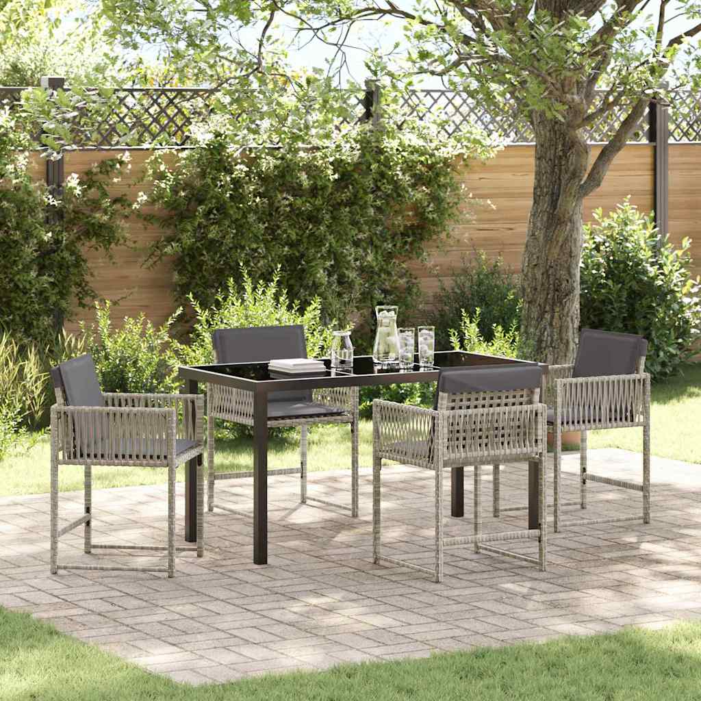 Tuin Eetset 5 Pcs Poly Rattan