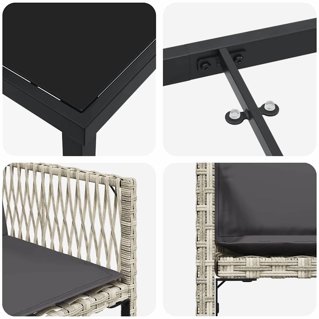 Tuin Eetset 5 Pcs Poly Rattan