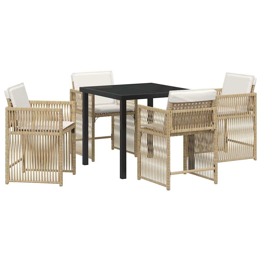 Tuin Eetset 5 Pcs Poly Rattan