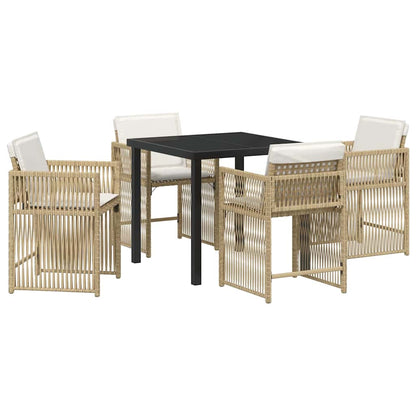 Tuin Eetset 5 Pcs Poly Rattan