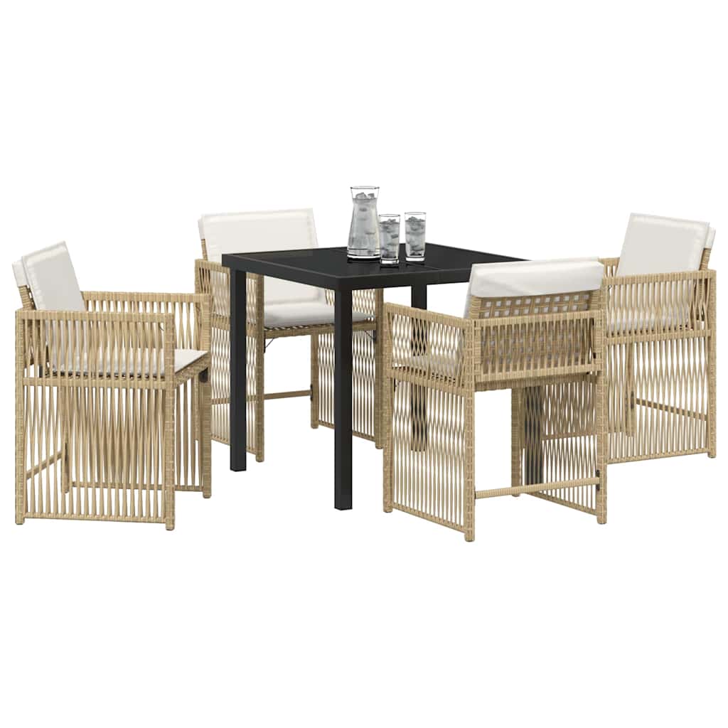 Tuin Eetset 5 Pcs Poly Rattan