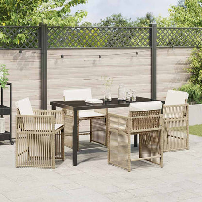 Tuin Eetset 5 Pcs Poly Rattan