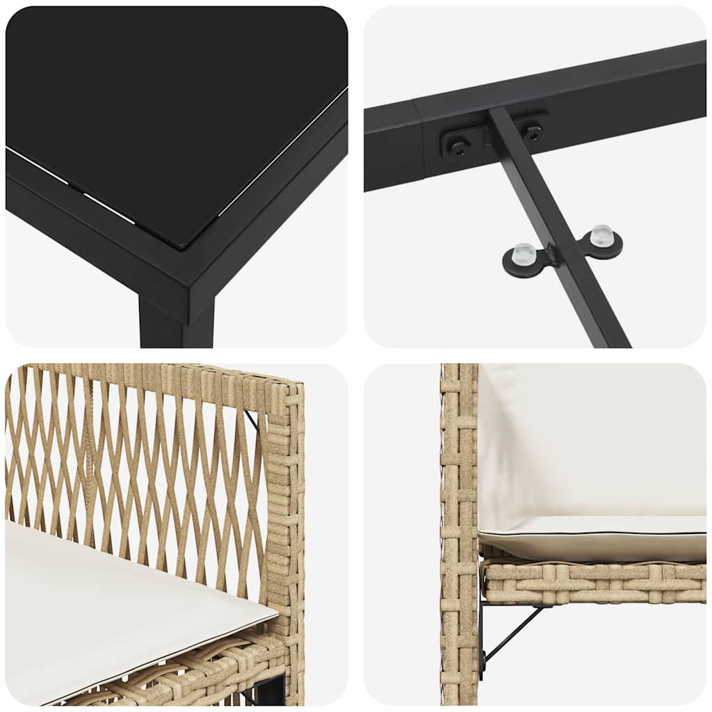 Tuin Eetset 5 Pcs Poly Rattan