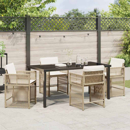 Tuin Eetset 5 Pcs Poly Rattan
