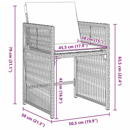 Tuin Eetset 5 Pcs Poly Rattan