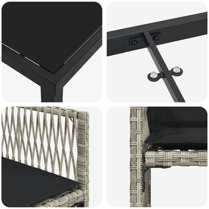 Tuin Eetset 5 Pcs Poly Rattan