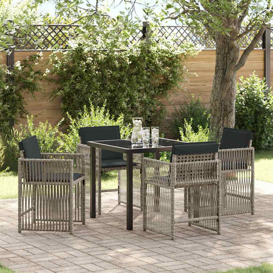 Tuin Eetset 5 Pcs Poly Rattan